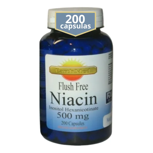 Niacina Niacinamida Vit B3 Niacin 500 Capsulas Flush Free 