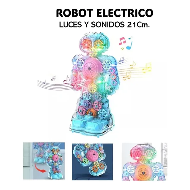 Juguete Robot Con Bellas Melodias Camina Gira Regresa Solo