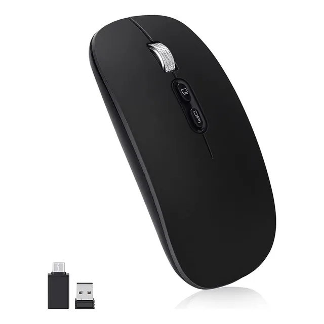 Inalámbrico Bluetooth Ratón Oficina Rgb Silencioso Mouse Color Negro