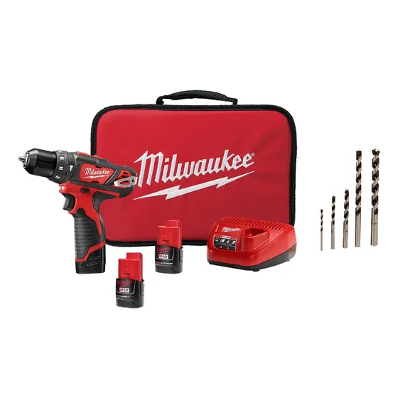 Taladro Rotomartillo 12v Milwaukee + 5 Brocas Multimaterial