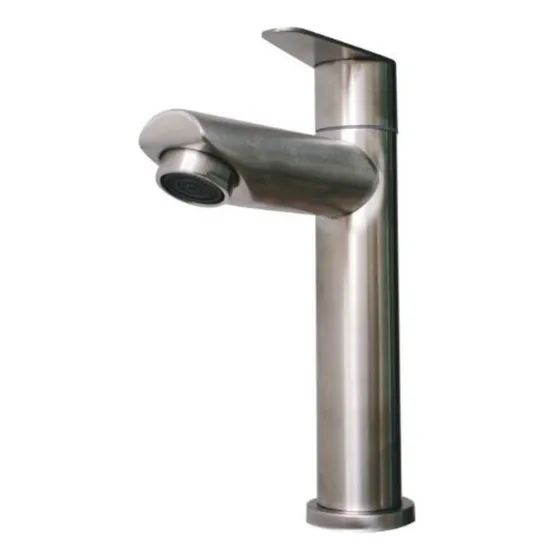 Llave Grifería Lavamanos Baja Pico Recto Acero Inox Hicasa
