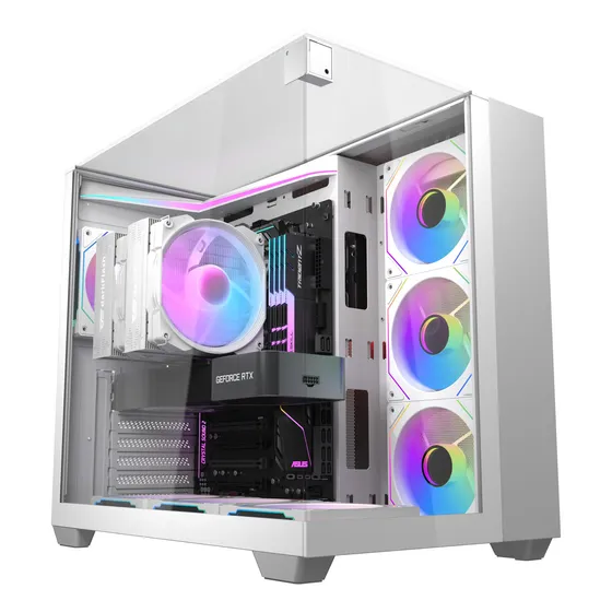 Gabinete Darkflash Th285 Atx Triple Vidrio 7 Fans A-rgb Incl