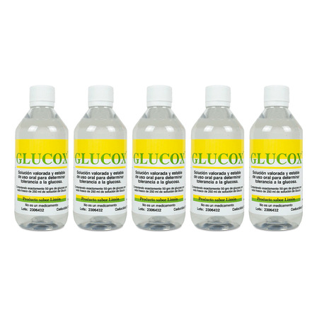 Solucion Valorada De Glucosa 50g Glucox 250ml 5pzs Solucion Valorada De Glucosa 50g Glucox 250ml 5pzs
