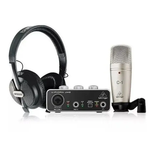 Behringer U-phoria Studio Paquete Grabación Estudio Casa Kit Color Negro