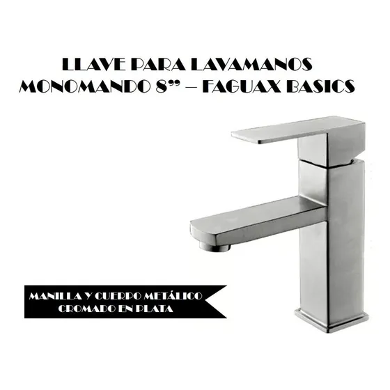 Llave Para Lavamanos Monomando De 8 Pulgadas - Faguax Basics