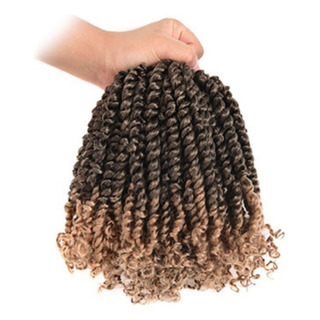 Pre Torcido Passion Twist Crochet Pelo Corto Ondulado Rizado Pre Torcido Passion Twist Crochet Pelo Corto Ondulado Rizado