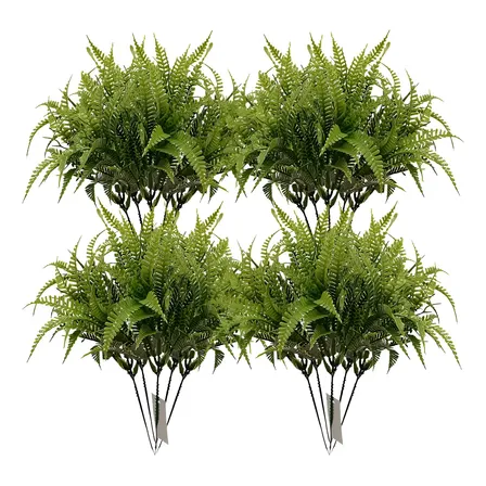 Kit 4 Buquê De Samambaia Plantas Artificiais Pick Toque Real