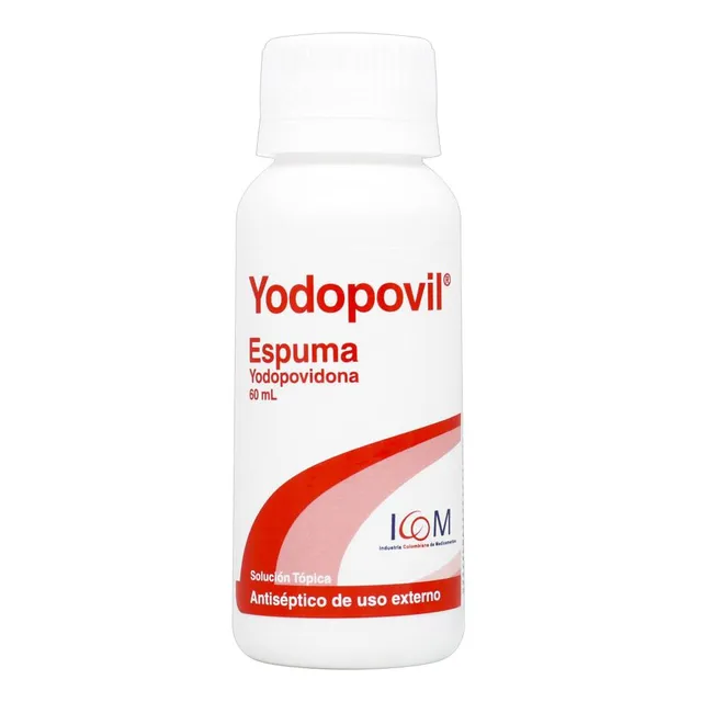 Yodopovidona Espuma 60 Ml Higiene De Heridas Y Quemaduras
