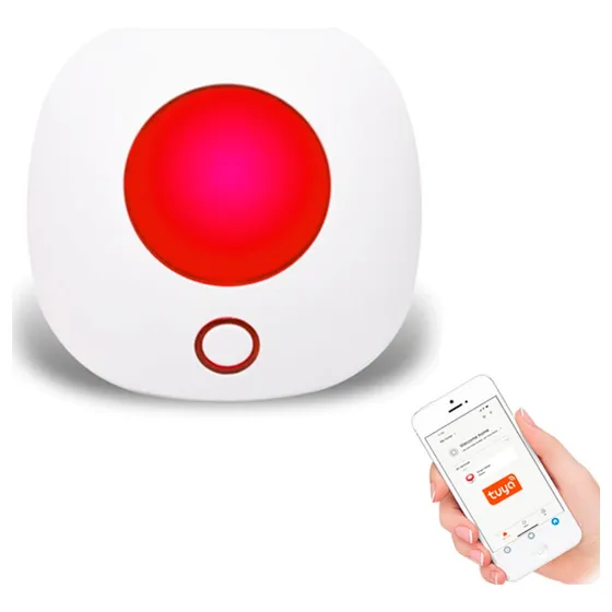 Sirena Luz Estroboscopica Inalambrica Wifi Bateria App Tuya