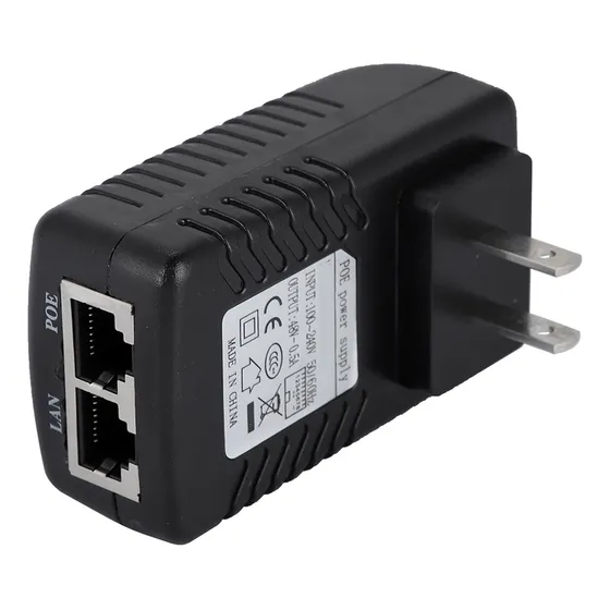 Poe Enchufe De Pared 48v/0.5a Inyector Ethernet Adaptador De