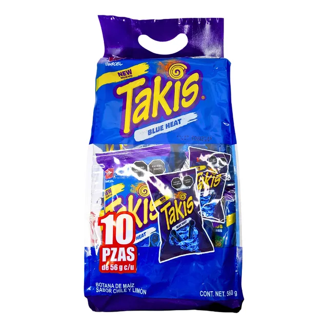 Takis Blue Heat Barcel Bolsa De 10 Pzas 560 Grs