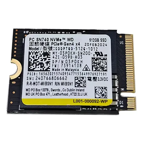 SSD Interno Phison 512GB M.2 2230 NVMe P0221 Alta Velocidad 3600MB