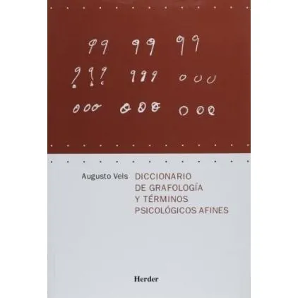 Diccionario De Grafologia Y Terminos Psicologicos Afines -