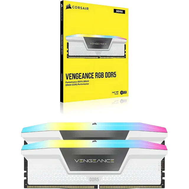 Memoria Corsair Vengeance Rgb Wt Ddr5 2x16 GB Cl36 de 6000 MHz