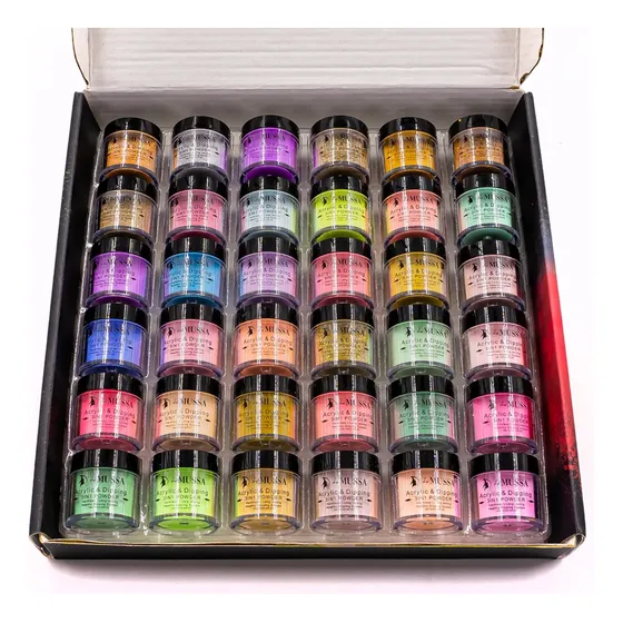 Set De 36 Botes Acrílico .36oz Colores Variados Marca Mussa