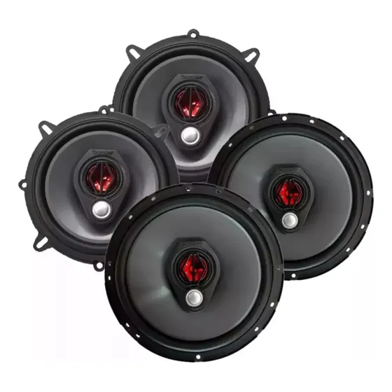 Kit 4 Alto Falantes Bomber Bbr 6+5pol Fiat Uno Novo 200w Rms