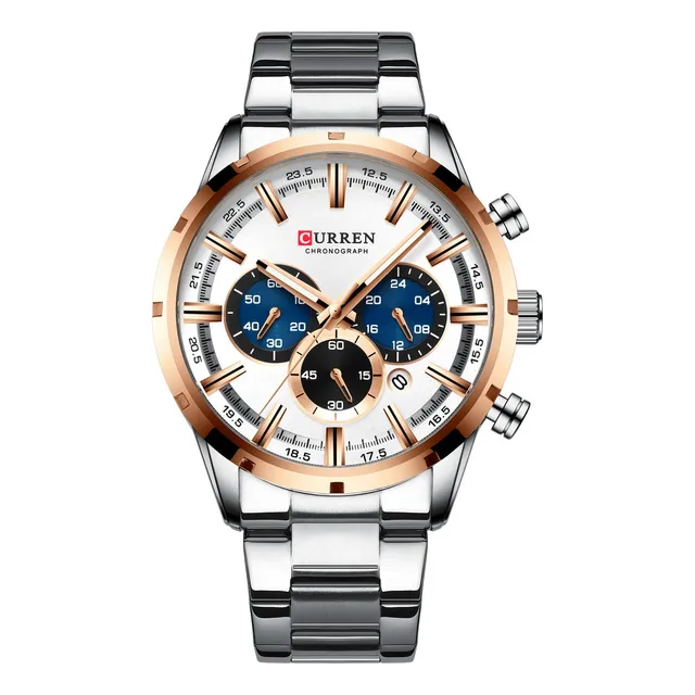Reloj Curren Hombre Elegante Acero Japones Gran Calidad
