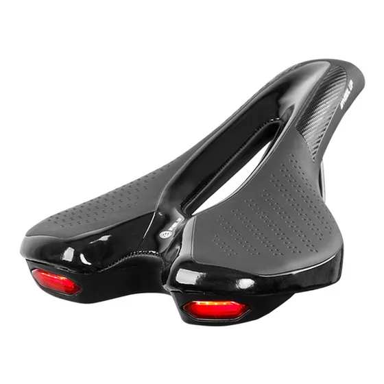 Asiento De Bicicleta Cómodo Con Cojín Suave Y Luz Trasera