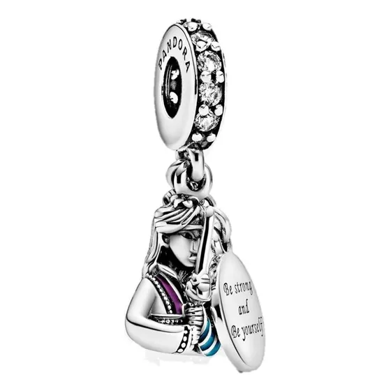 Charm Pandora De Mulán Color Plateado