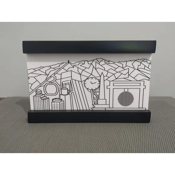 Mini Cuadro Lineal Iconos De Caracas. El Avila Esfera Soto