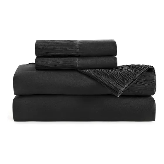 Sabanas King Hotel Suave 1800 Casatua + 2 Fundas Almohada Color Negro