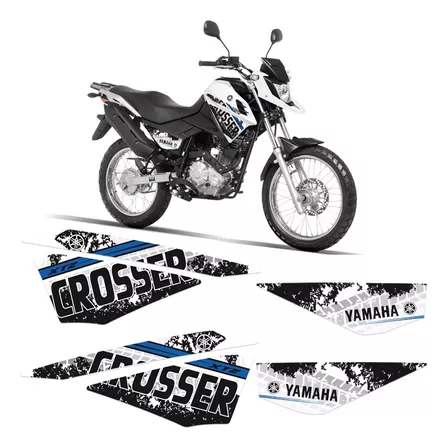 Adesivos Tanque Yamaha Crosser Xtz 150 2014/2021 Azul/preto