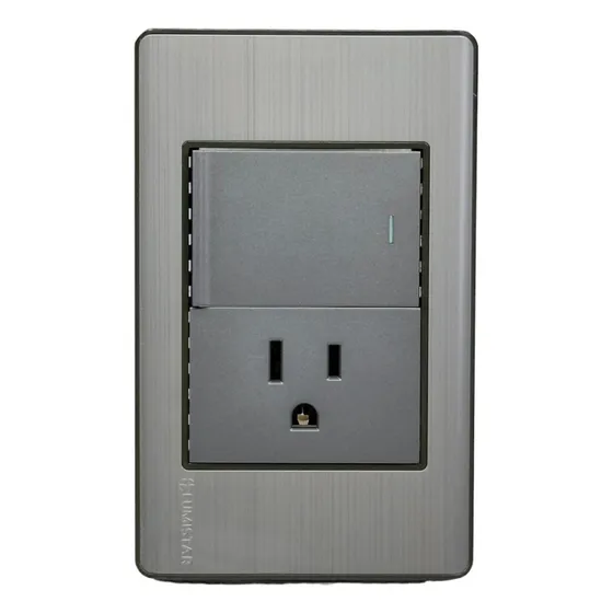 Toma Interruptor 3 Way P/ Empotrar Lumistar Linea Elite Plat