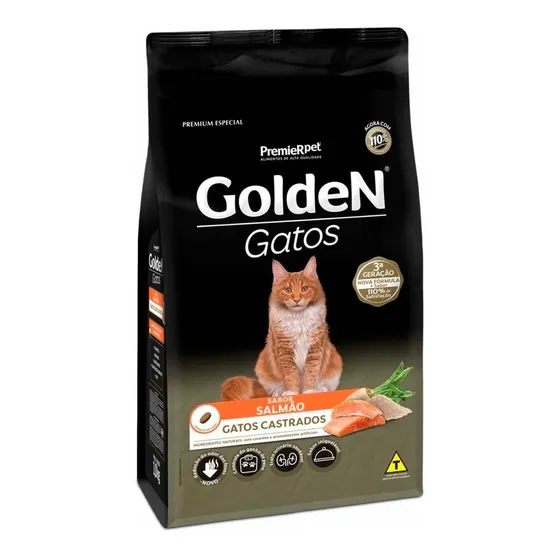 Alimento Golden Premium Especial Castrados para gato adulto sabor salmão de 3 kg