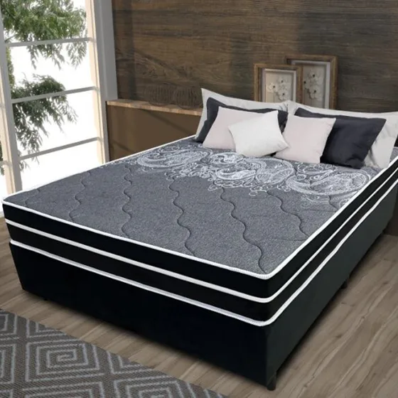 Sommier Plaza Y  Media Guaruja 120cm Negro