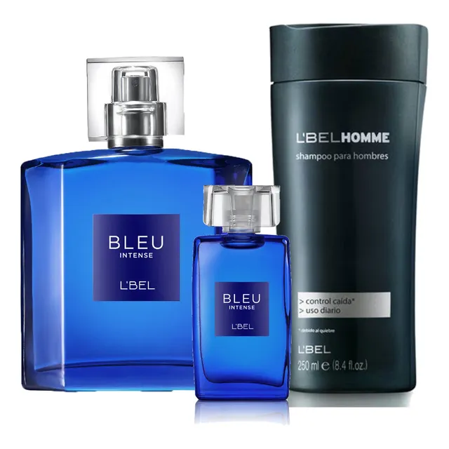 L'bel Bleu Intense Perfume De Hombre Con Mini Y Shampoo