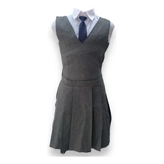 Jardinera Escolar Uniformes Bachillerato Colegio Color Gris 
