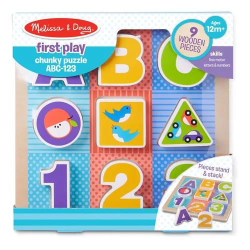 Rompecabezas Puzzle De Encaje - Letras Y Números Para Niños