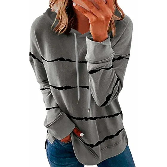 F_topbu Sudadera Para Dama Cuello Redondo Manga Larga
