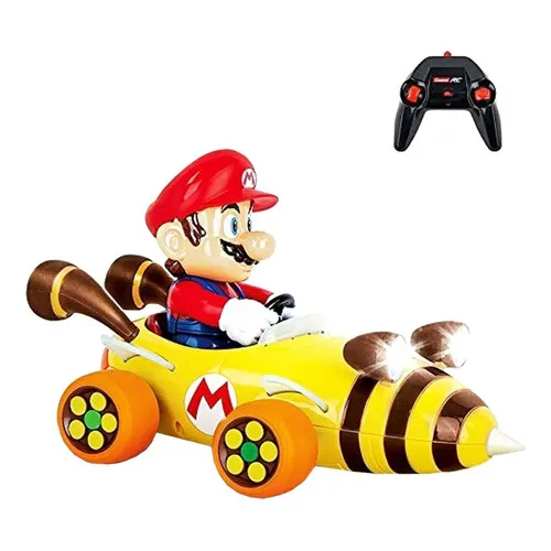 Coche de control LED Mariokart Carrera Rc, V02-11, color amarillo