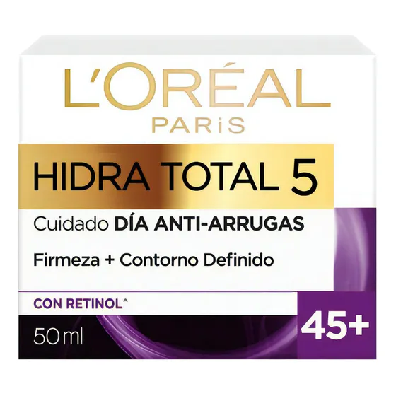 Crema Facial Día Loreal Hidra Total 5 Anti-arrugas +45  50ml