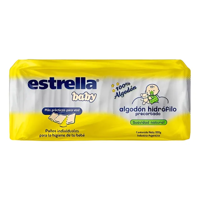 Algodón Estrella Baby Precortado 100g X 40u Mis Alas