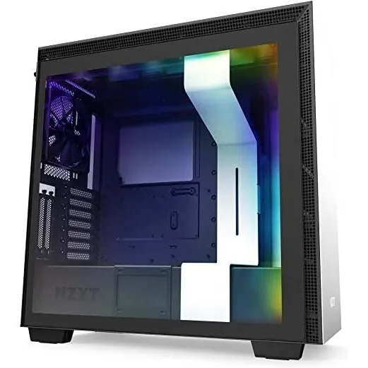 Nzxt - Gabinete Para Ordenador De Juegos, Blanco / Negro