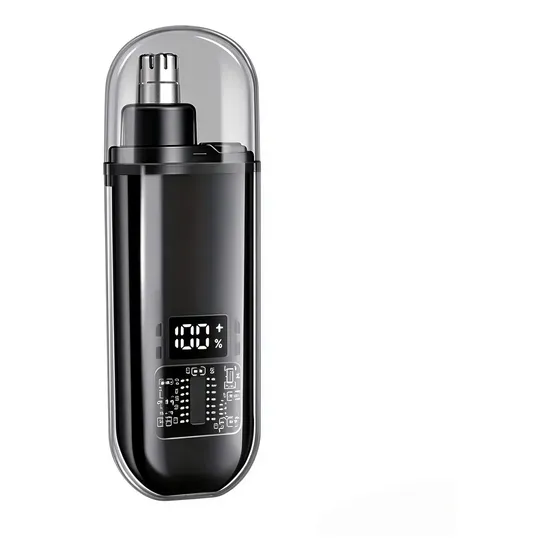 Aparador Elétrico De Pelos Do Nariz Portátil Preto 3.7v
