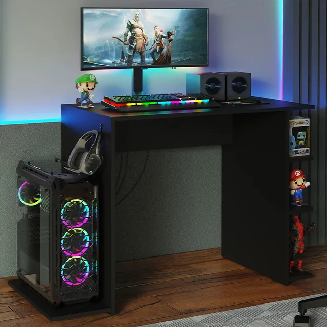 Escritorio Gamer Moderno para Pc Y Consola Madesa 9414 - Negro