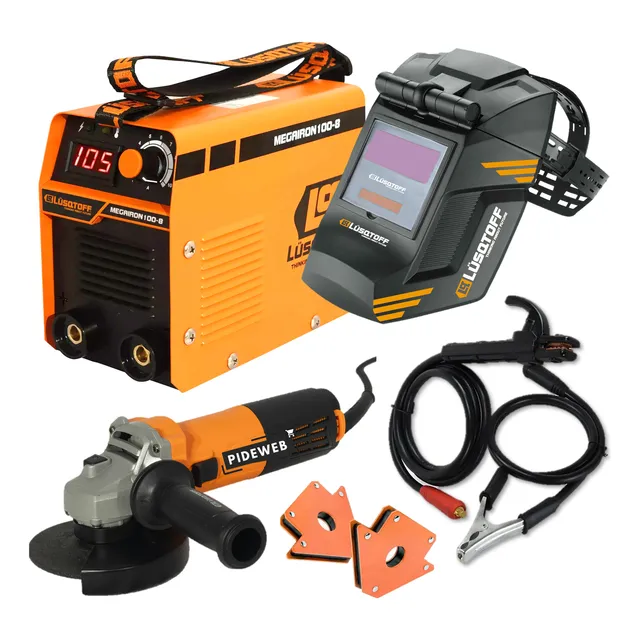 Combo Soldadora Inverter 105amp Lusqtoff + Amoladora Angular