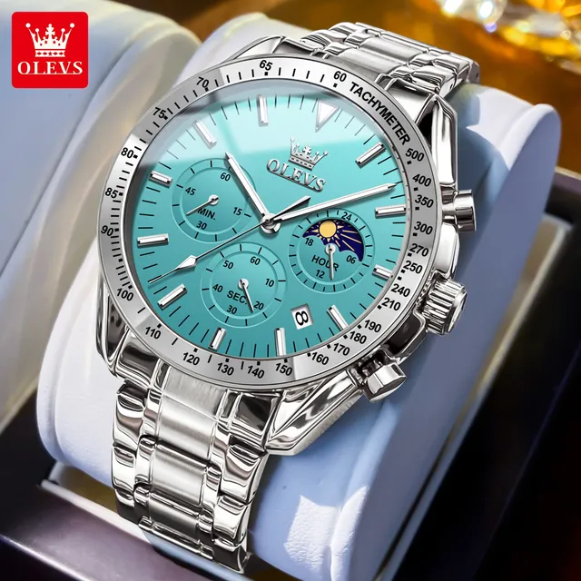 Olevs-reloj De Pulsera De Cuarzo Para Hombre, Cronógrafo
