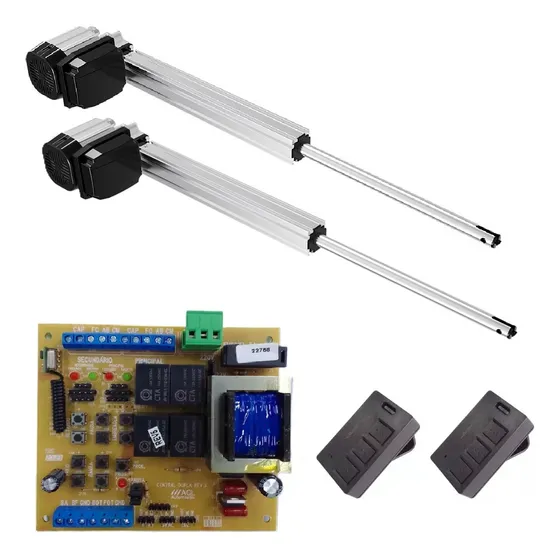 Kit Motor Pivotante PIVO3 Duplo AGL 1/3hp Braço 75cm com 2 controles