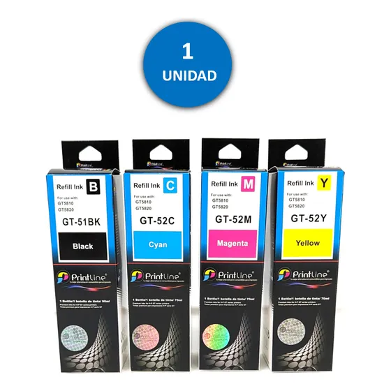 Tinta Hp Gt52 Color Gt51 Negro Compatible Gt-5820 Gt-5810
