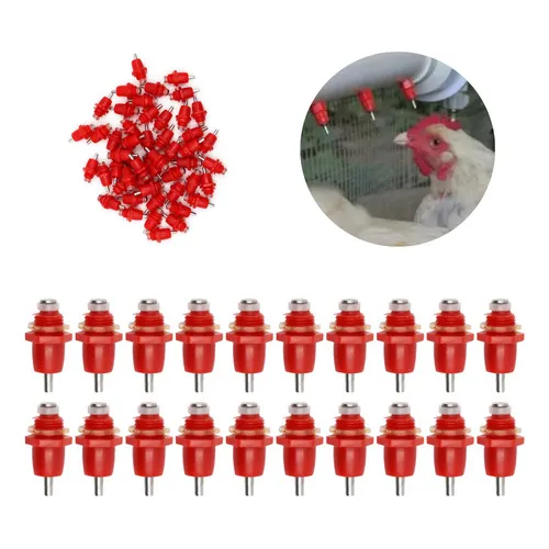 20 Bebedouro Automático Bico Nipple Para Aves Galinha Frango