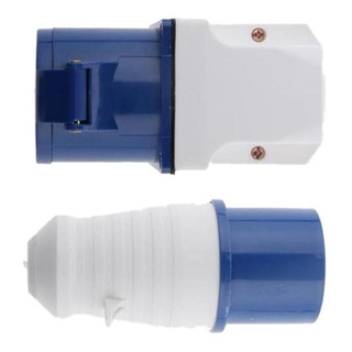 2 Pcs De 3 Pin Enchufe Montaje Superficie Angular Azul 2 Pcs De 3 Pin Enchufe Montaje Superficie Angular Azul