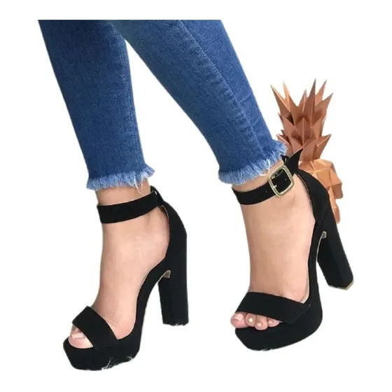 Sandalias Altas Elegantes Tacon De Plataforma Mujer Dama