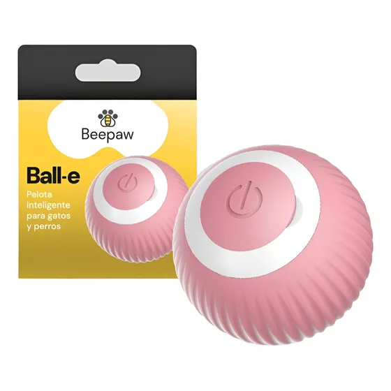 Juguete Pelota Interactiva Ball-e Beepaw Para Gatos Y Perros Usb Premium Color Rosa