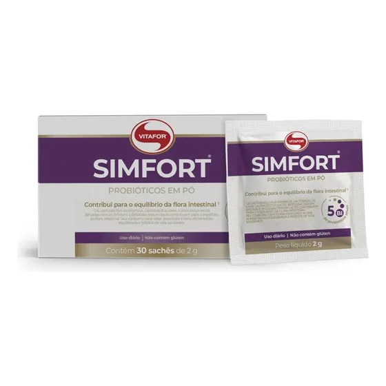 Suplemento Simfort Com 30 Sachês De 2g Vitafor