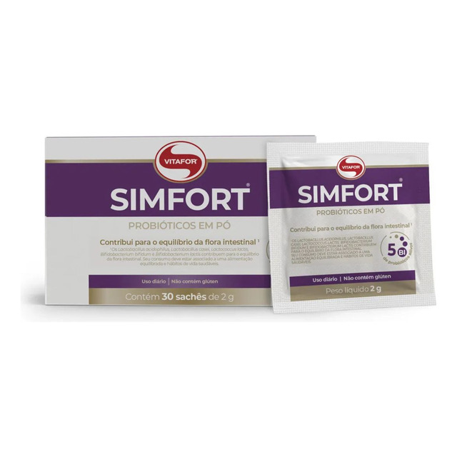 Suplemento Simfort Com 30 Sachês De 2g Vitafor Suplemento Simfort Com 30 Sachês De 2g Vitafor