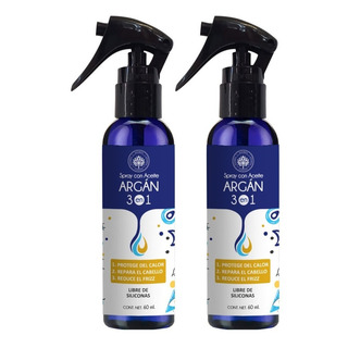 2 Sprays Argán 3en1 Termoprotector Frizz Reparador Plancha 2 Sprays Argán 3en1 Termoprotector Frizz Reparador Plancha